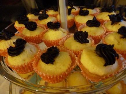 mini cupcakes cava y chocolate negro